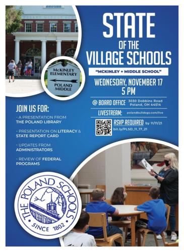 2021 State of Village Schools Poster